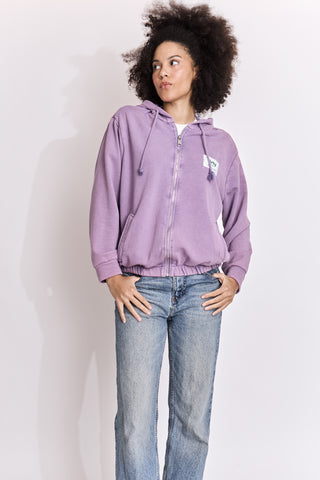 Sweatshirt zippé Arty Club manches longues