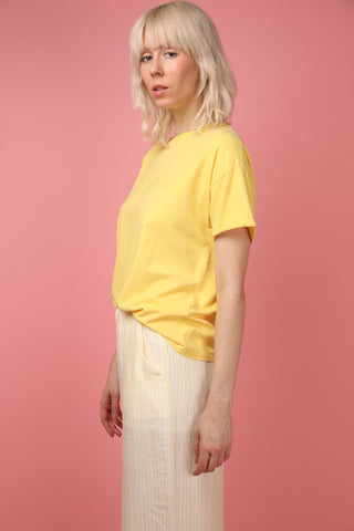 T-shirt uni en coton délavé
